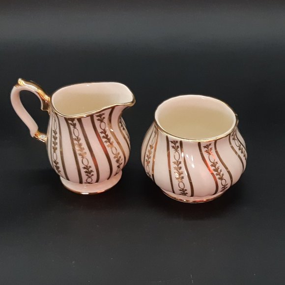 Sadler Made in England Creamer and Sugar Bowl Pattern 8988AE - Picture 1 of 11